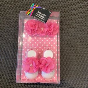 Baby Girl Sandals & Headband